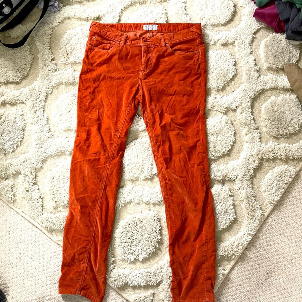 Free People orange corduroys
